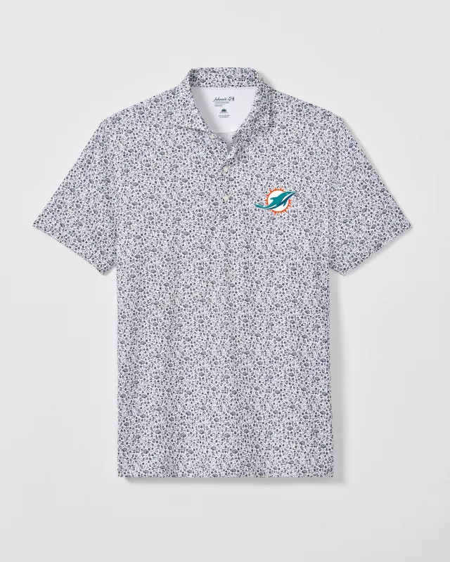 Miami Dolphins Gridiron Performance Jersey Polo made by Johnnie-O