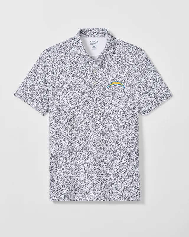 Los Angeles Chargers Gridiron Performance Jersey Polo made by Johnnie-O