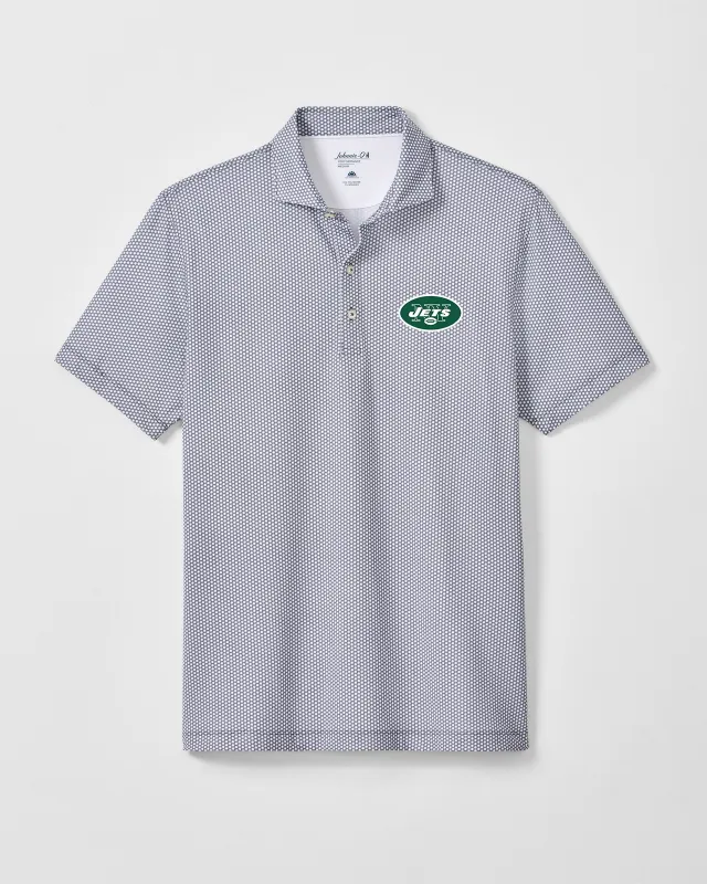 New York Jets Hex Performance Jersey Polo - Classic Logo made by Johnnie-O