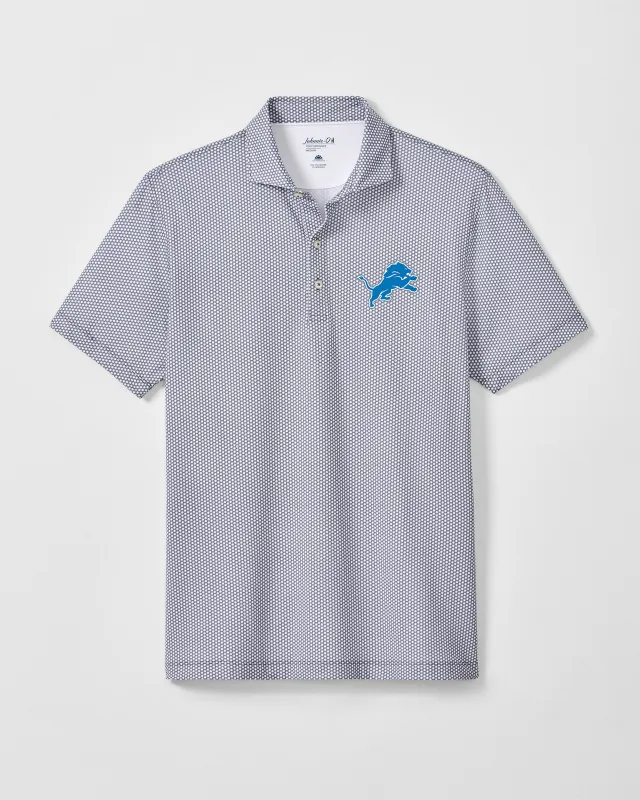 Detroit Lions Hex Performance Jersey Polo made by Johnnie-O
