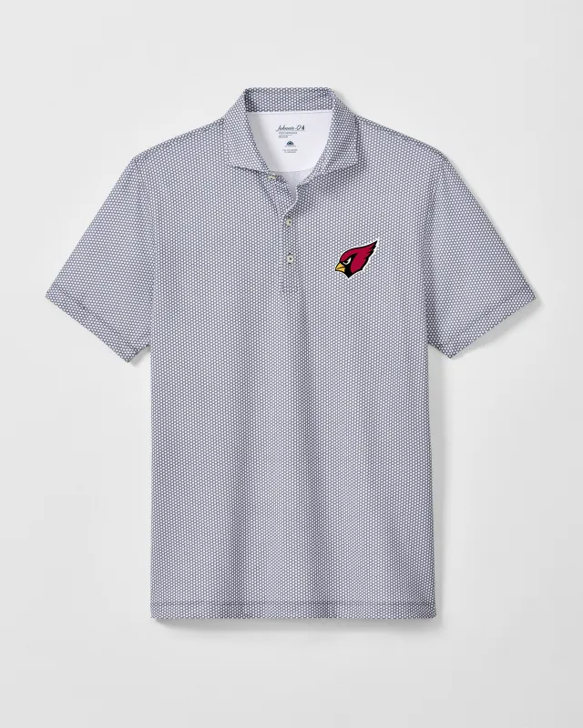 Arizona Cardinals Hex Performance Jersey Polo made by Johnnie-O