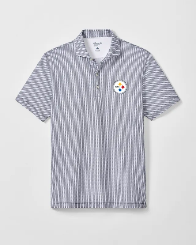 Pittsburgh Steelers Hex Performance Jersey Polo made by Johnnie-O