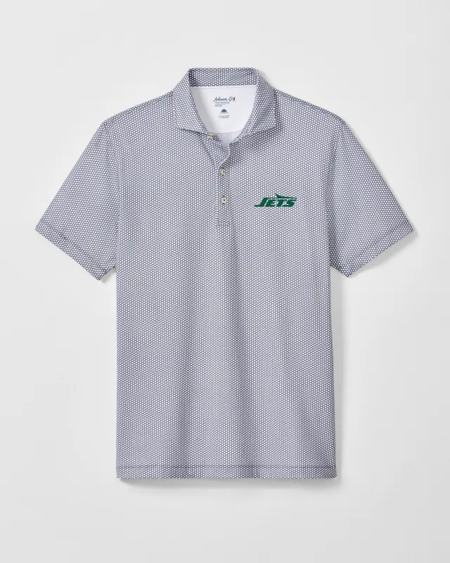 New York Jets Hex Performance Jersey Polo made by Johnnie-O