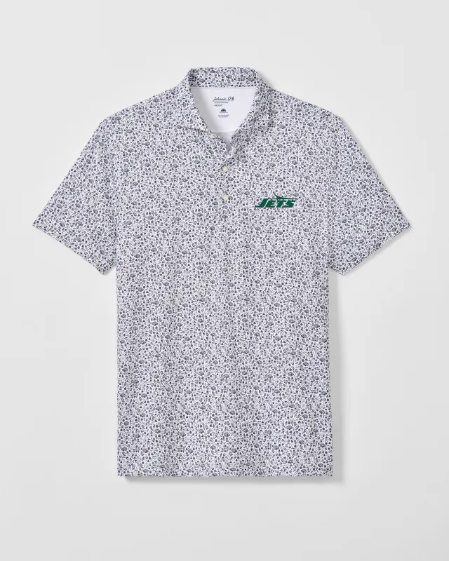 New York Jets Gridiron Performance Jersey Polo made by Johnnie-O