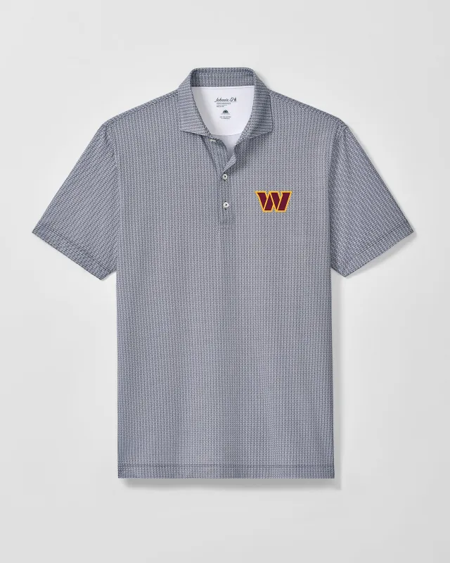 Washington Commanders Crosslink Printed Performance Jersey Polo made by Johnnie-O
