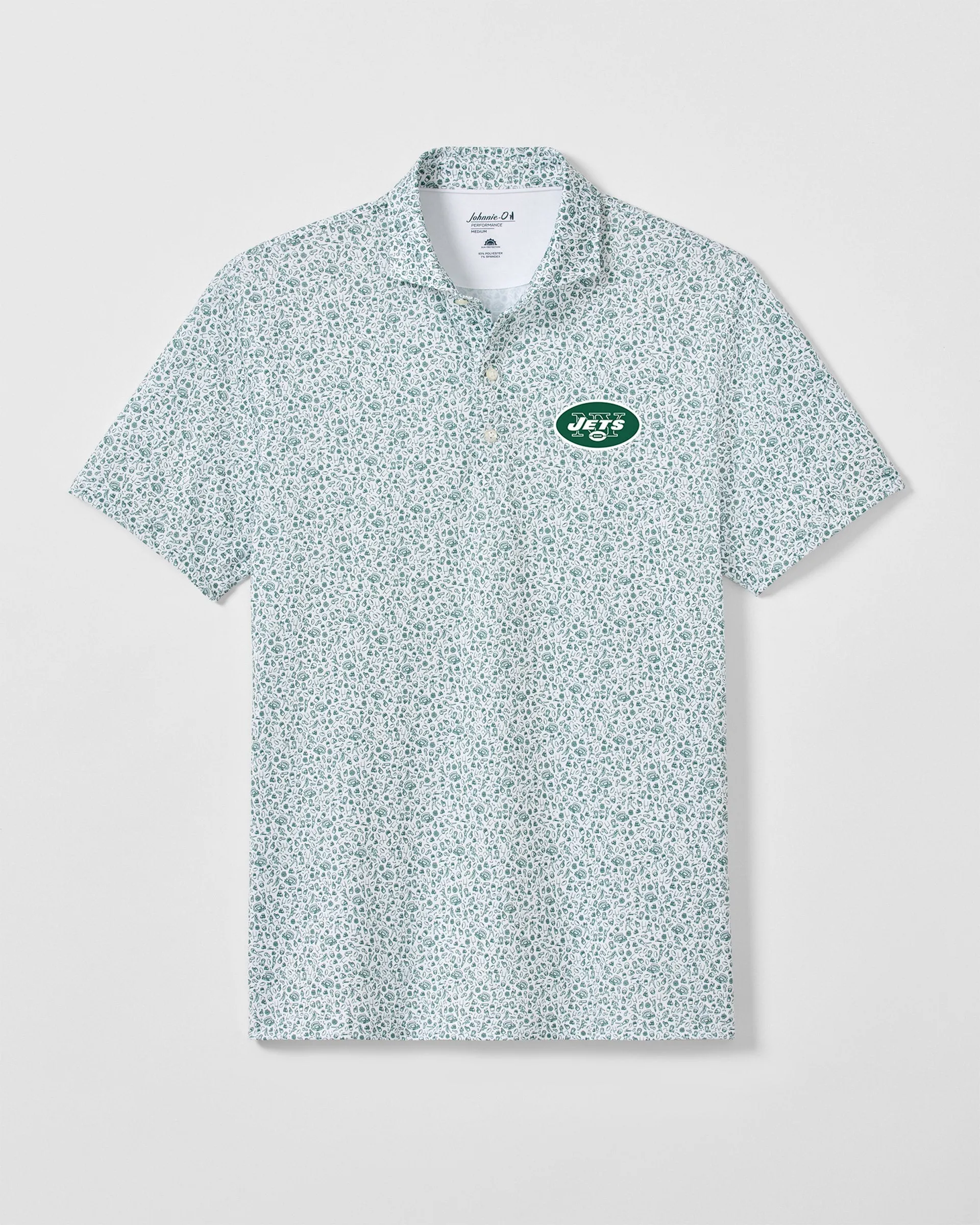 New York Jets Gridiron Performance Jersey Polo - Classic Logo sold by Johnnie-O product image thumbnail 2