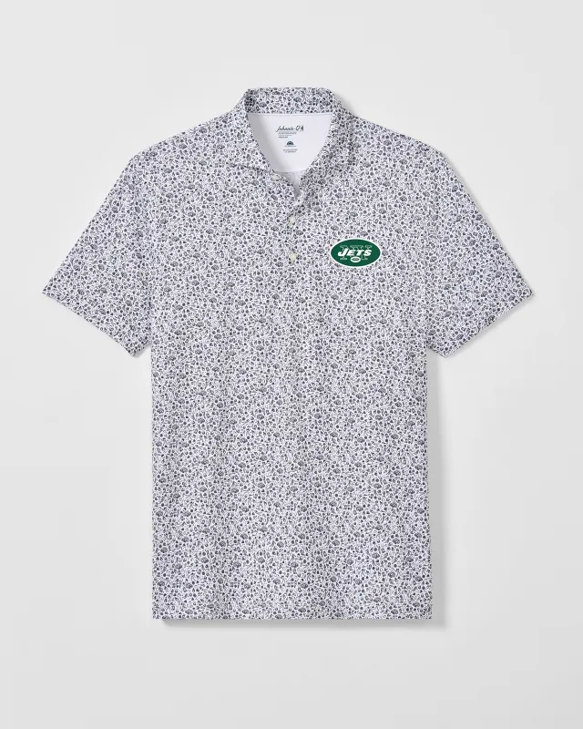 New York Jets Gridiron Performance Jersey Polo - Classic Logo made by Johnnie-O