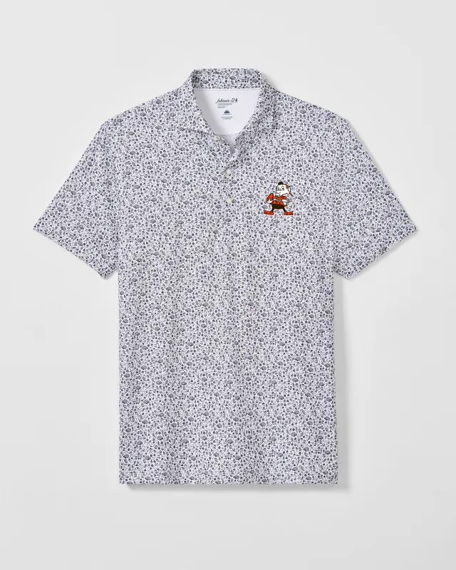 Cleveland Browns Gridiron Performance Jersey Polo - Classic Brownie Logo made by Johnnie-O