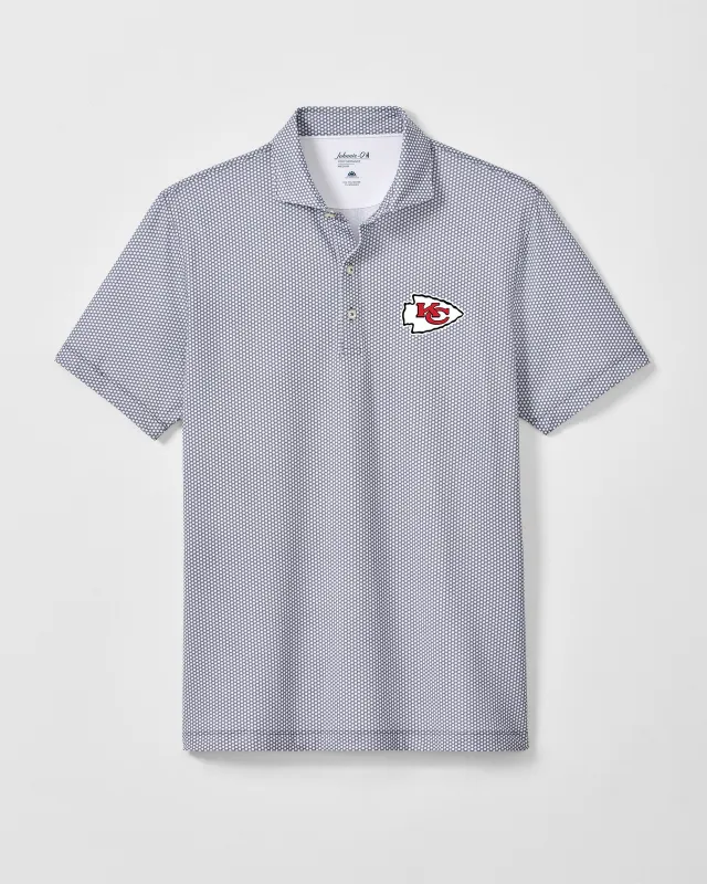 Kansas City Chiefs Hex Performance Jersey Polo made by Johnnie-O