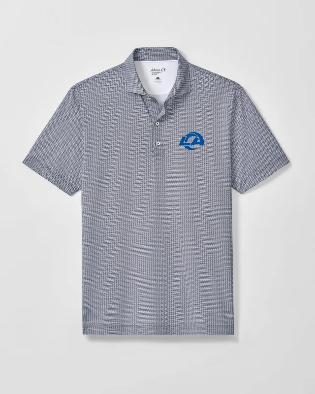 Los Angeles Rams Crosslink Printed Performance Jersey Polo made by Johnnie-O