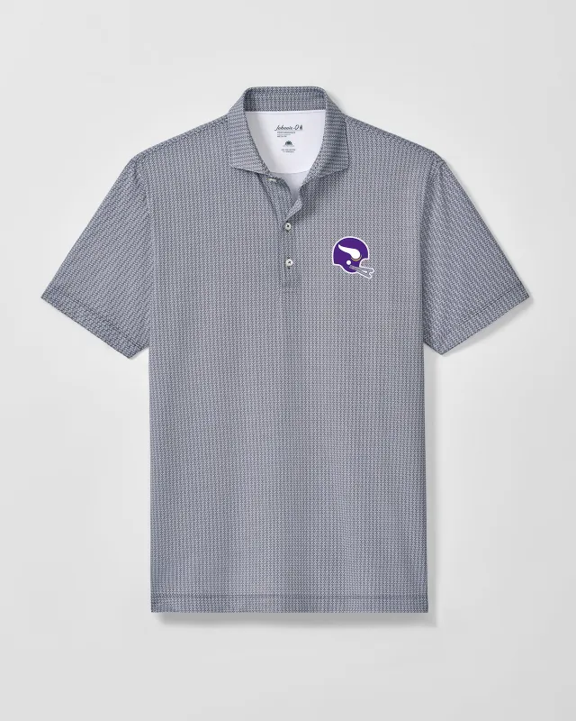 Minnesota Vikings Classic Crosslink Printed Performance Jersey Polo - Classic Logo made by Johnnie-O