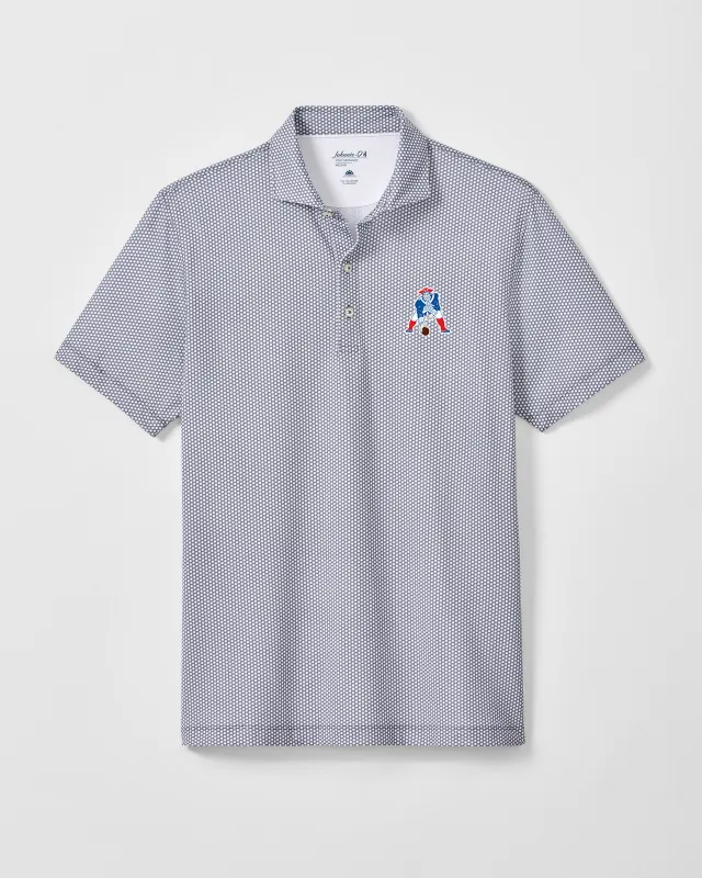 New England Patriots Hex Performance Jersey Polo - Classic Logo made by Johnnie-O