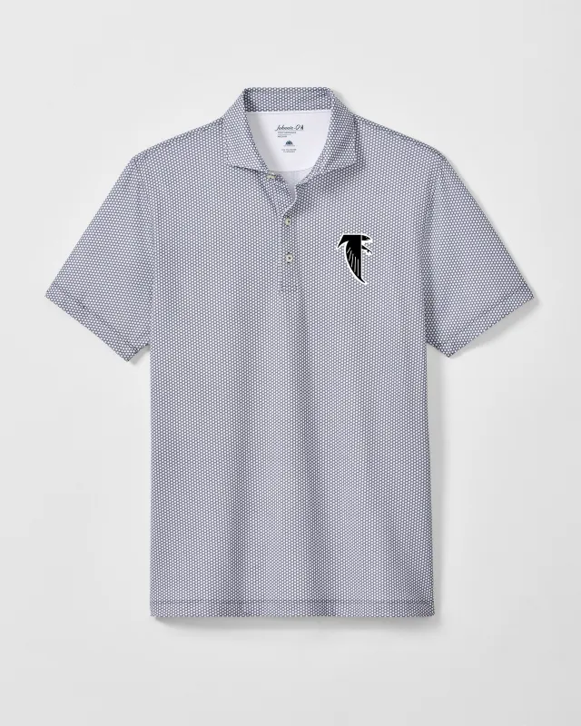 Atlanta Falcons Hex Performance Jersey Polo - Classic Logo made by Johnnie-O