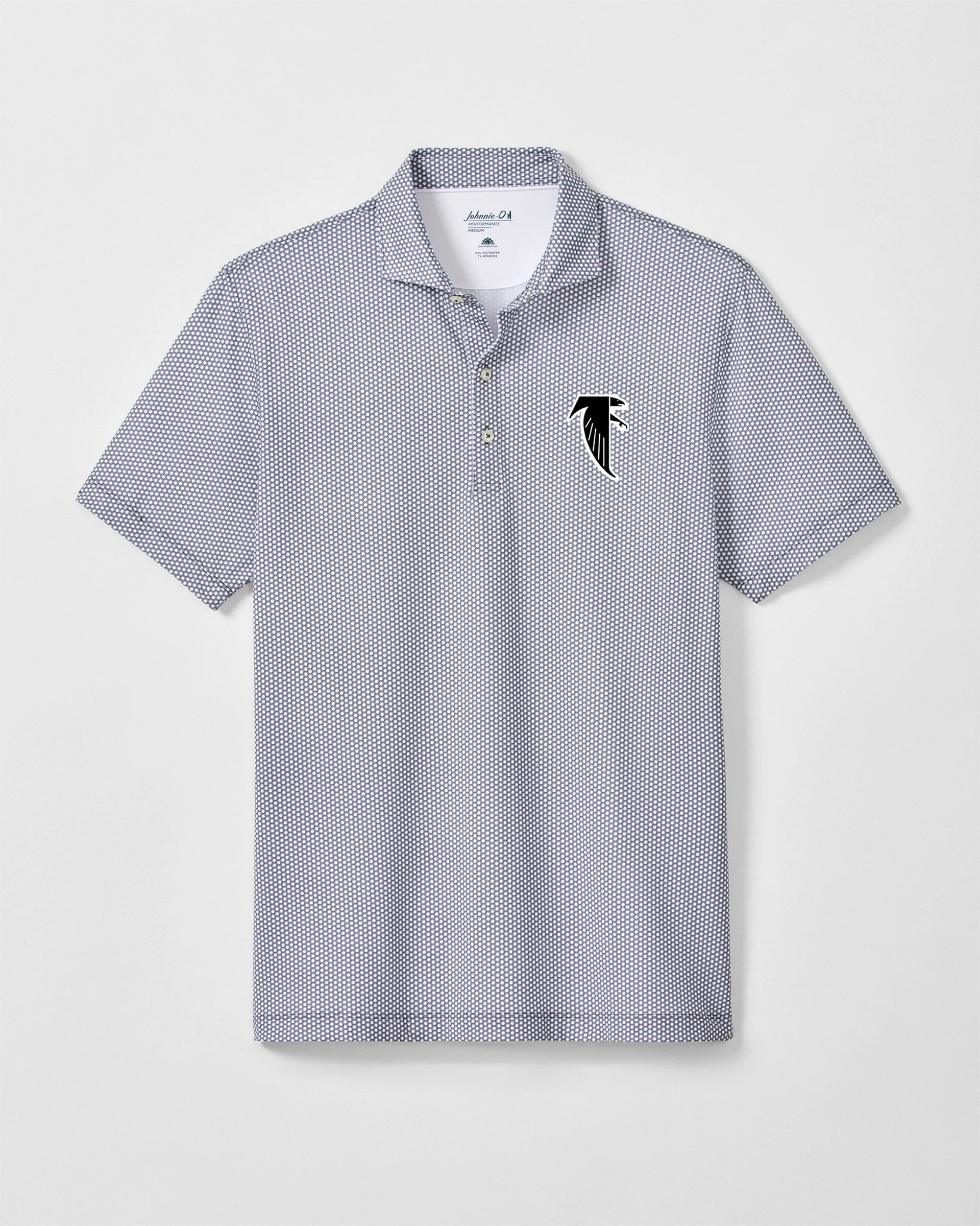 Atlanta Falcons Hex Performance Jersey Polo - Classic Logo sold by Johnnie-O