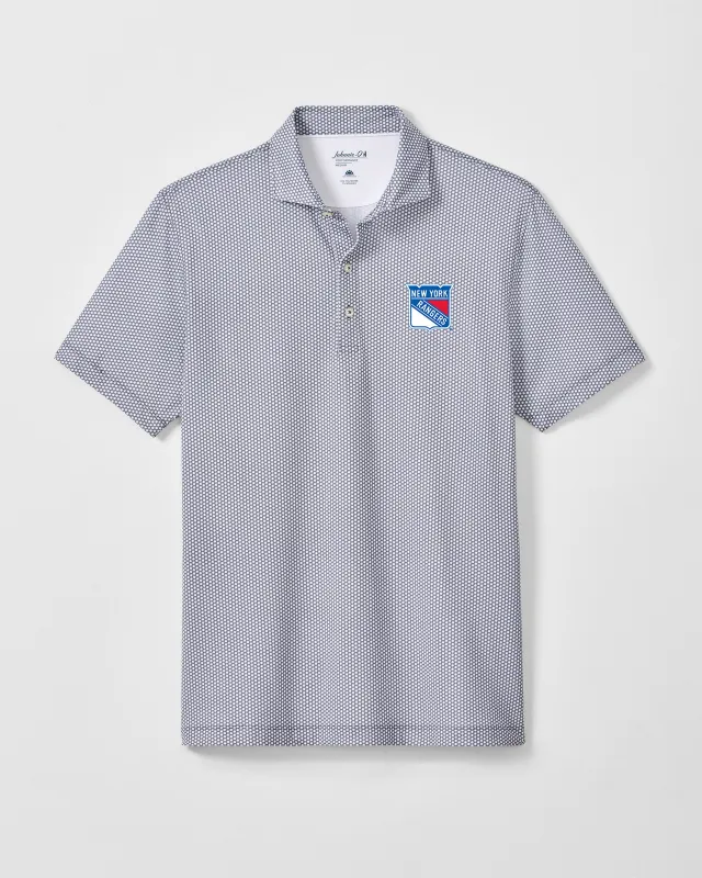 New York Rangers Hex Performance Jersey Polo made by Johnnie-O