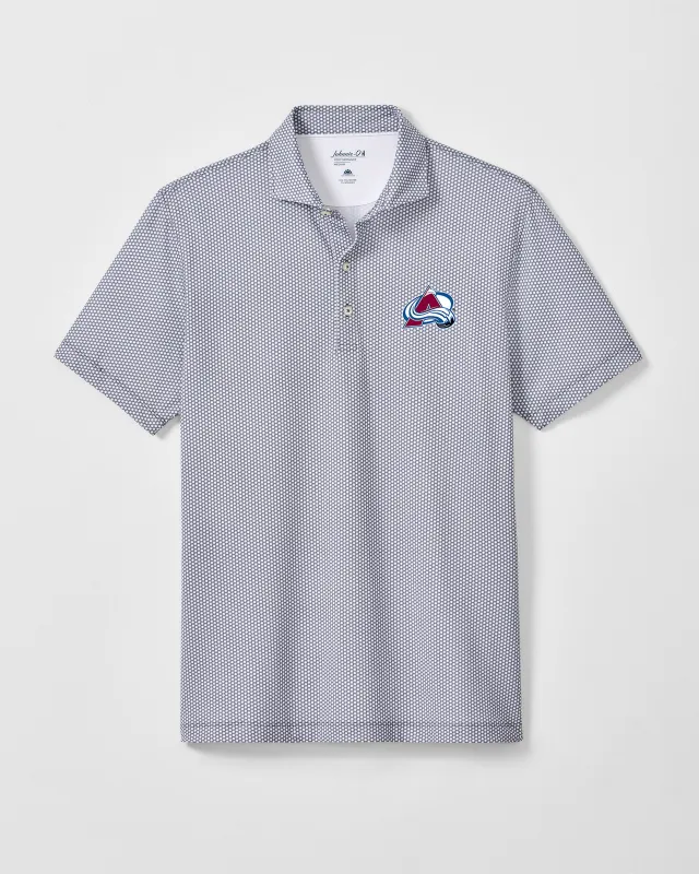 Colorado Avalanche Hex Performance Jersey Polo made by Johnnie-O
