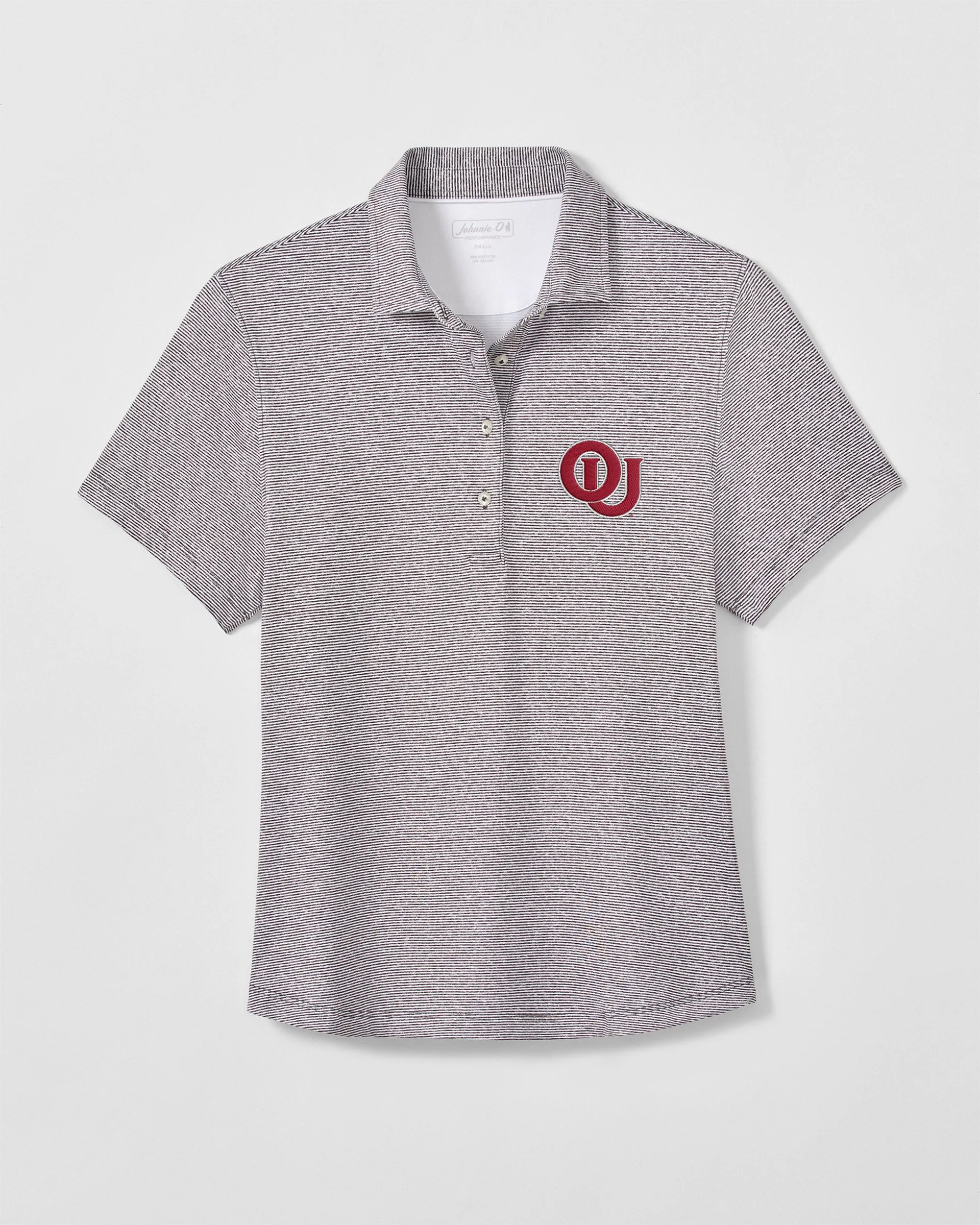Women's Oklahoma Vault Maxine Featherweight Performance Polo sold by Johnnie-O