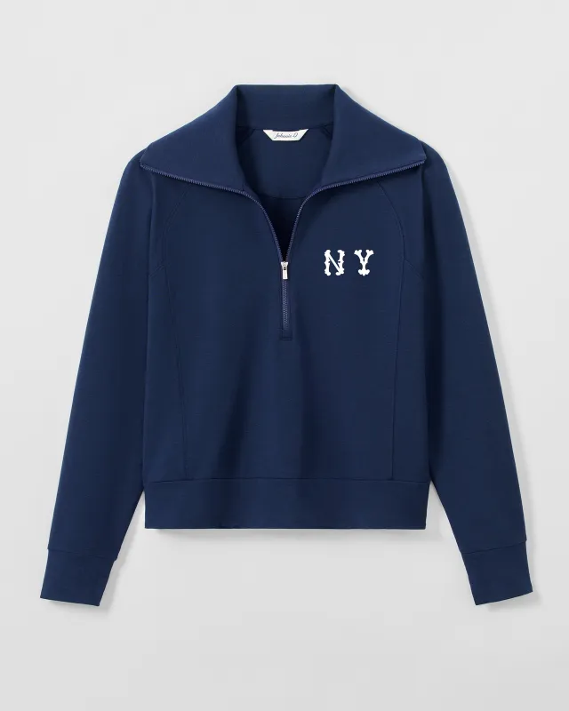 Women's New York Yankees Eliza 1/2 Zip- Cooperstown Logo made by Johnnie-O