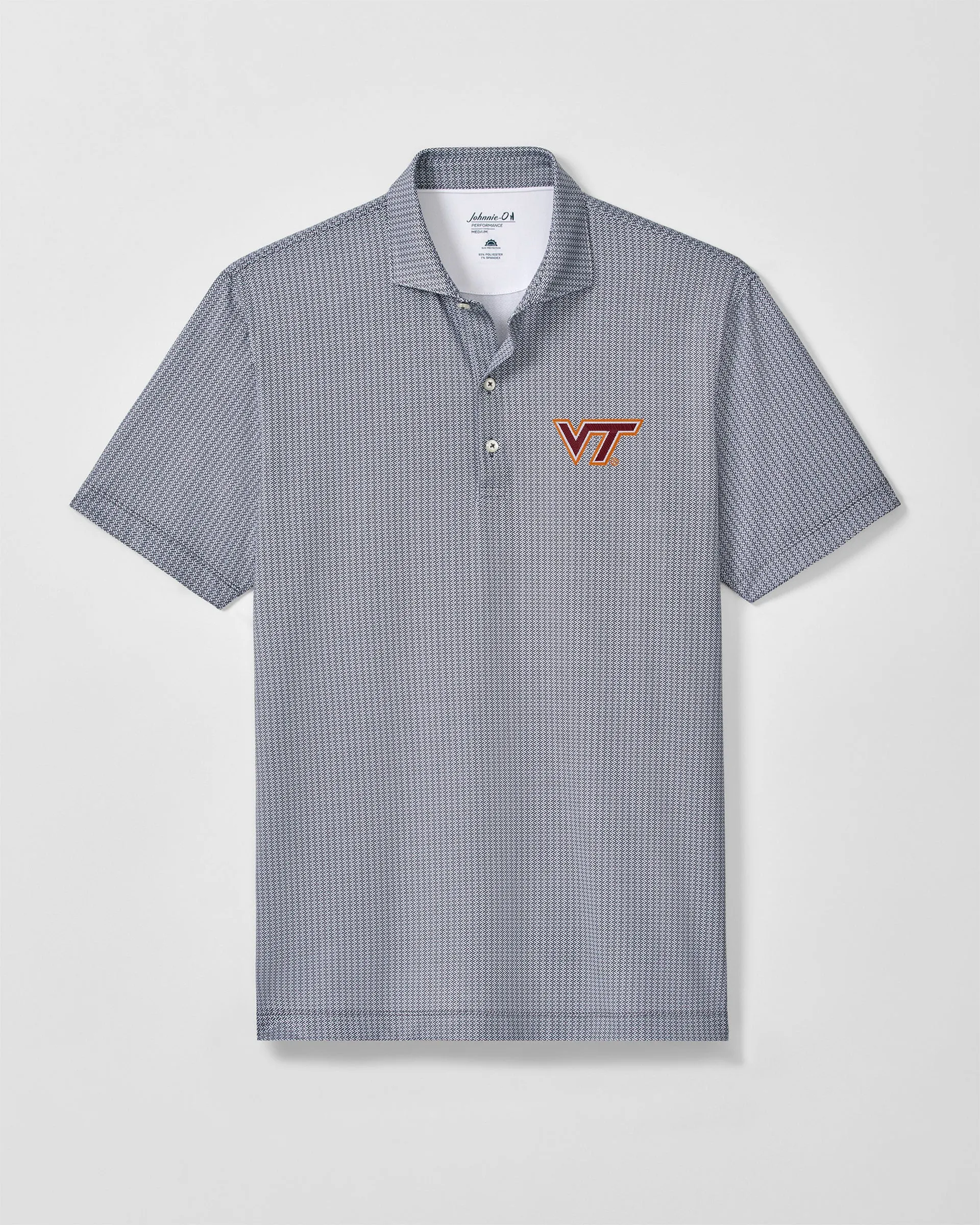 Virginia Tech Crosslink Printed Performance Jersey Polo sold by Johnnie-O