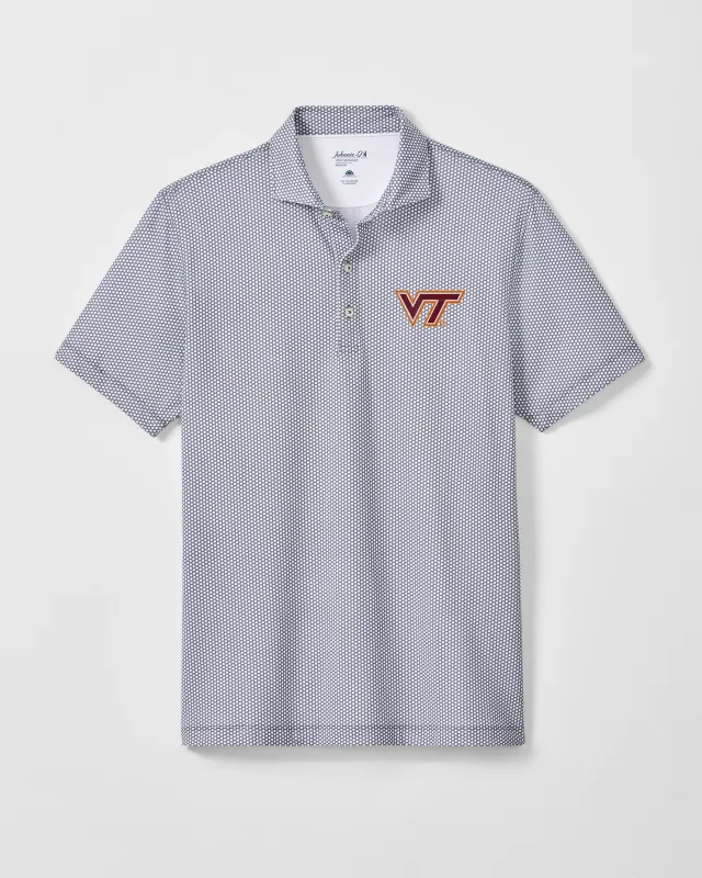Virginia Tech Hex Performance Jersey Polo made by Johnnie-O