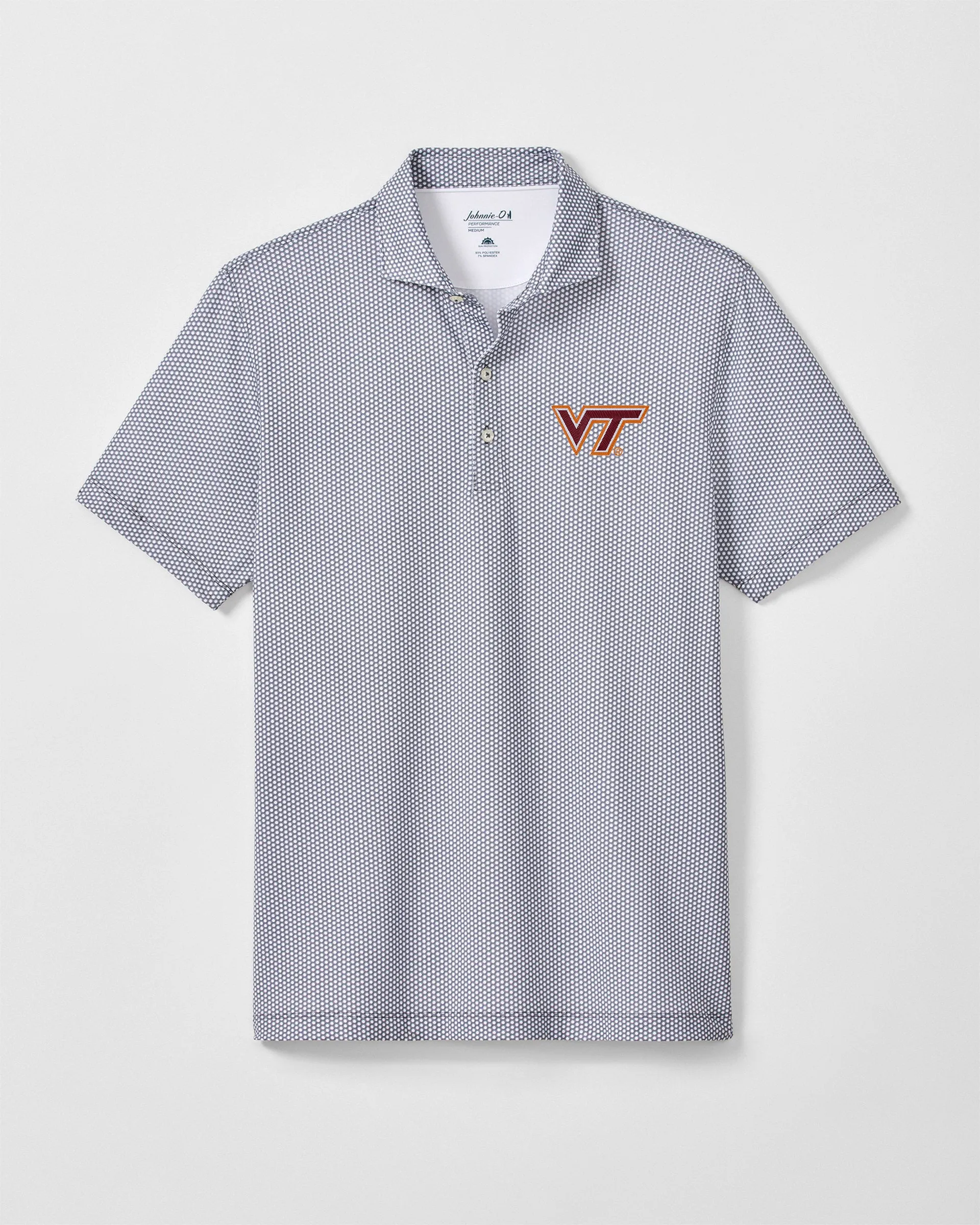 Virginia Tech Hex Performance Jersey Polo sold by Johnnie-O