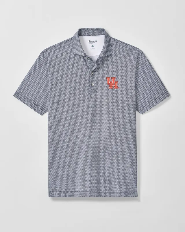 University of Houston Crosslink Printed Performance Jersey Polo made by Johnnie-O