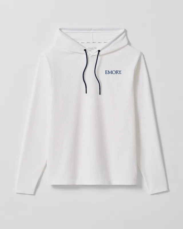 Emory University Hoppin Pop Performance Hoodie made by Johnnie-O