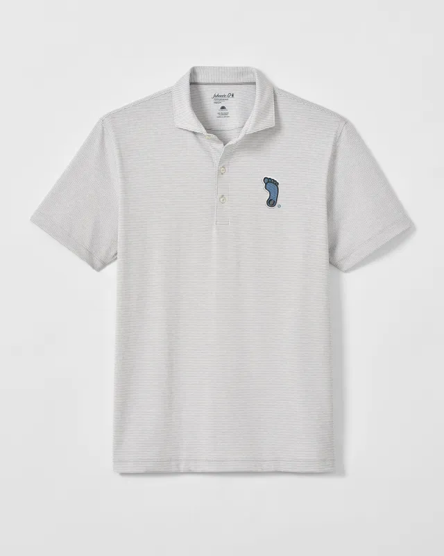 University of North Carolina Lyndon Striped Jersey Performance Polo - Tar Heel Logo made by Johnnie-O