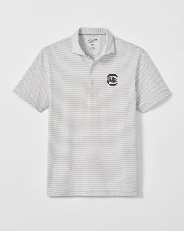South Carolina Lyndonn Striped Jersey Performance Polo made by Johnnie-O