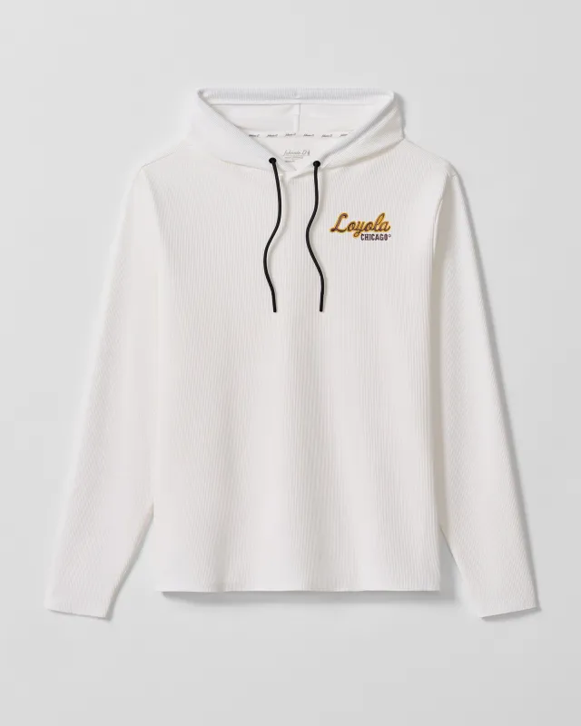 Loyola Hoppin Pop Performance Hoodie made by Johnnie-O