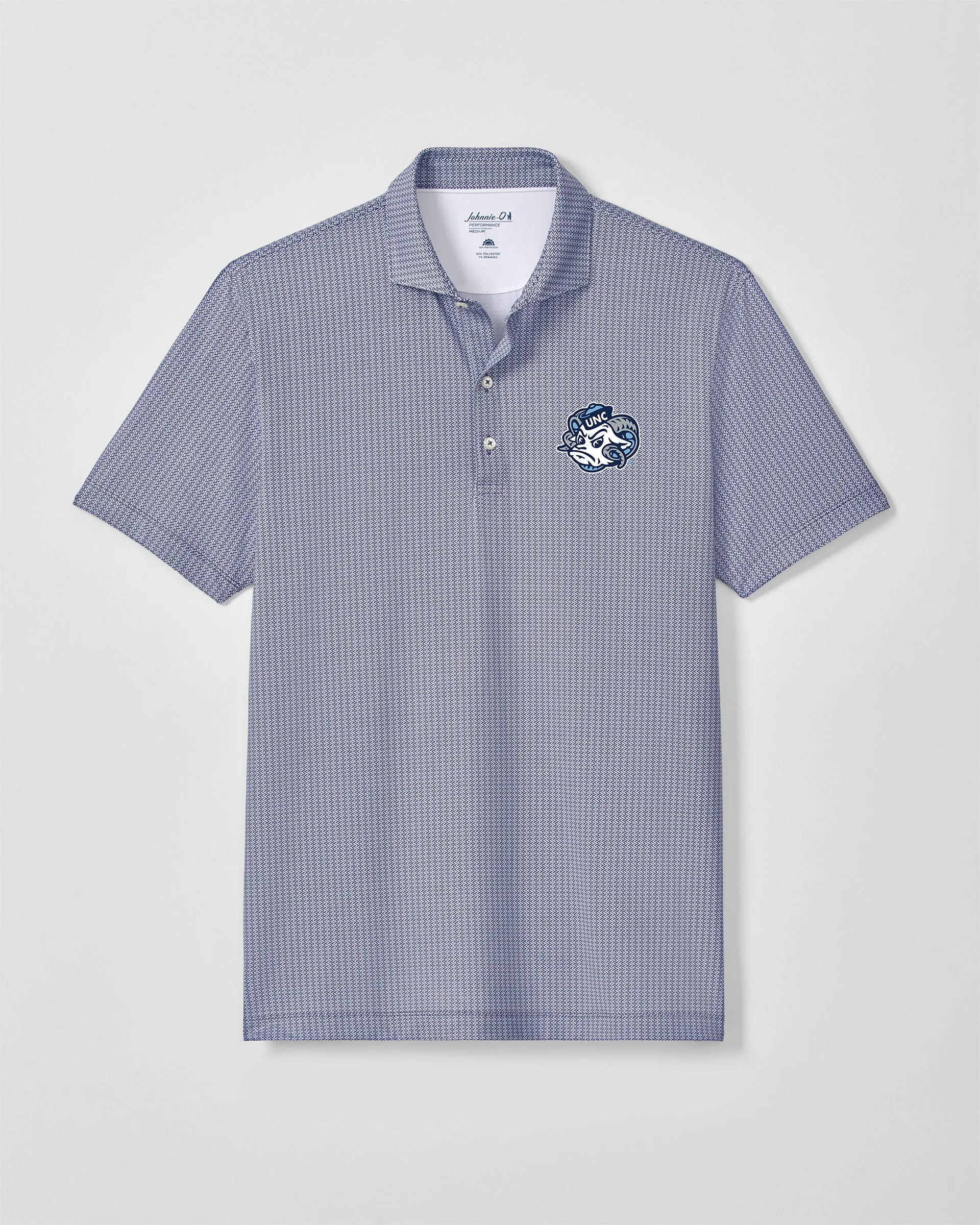 University of North Carolina Crosslink Printed Performance Jersey Polo - Ram Head Logo sold by Johnnie-O product image thumbnail 2