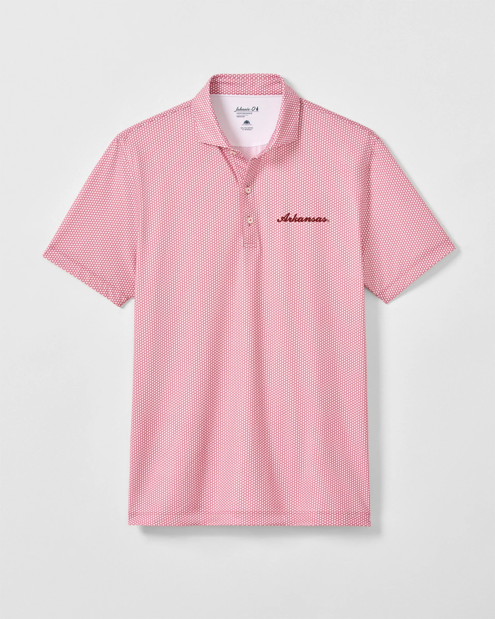 University of Arkansas Hex Performance Jersey Polo - Script Logo sold by Johnnie-O product image thumbnail 2