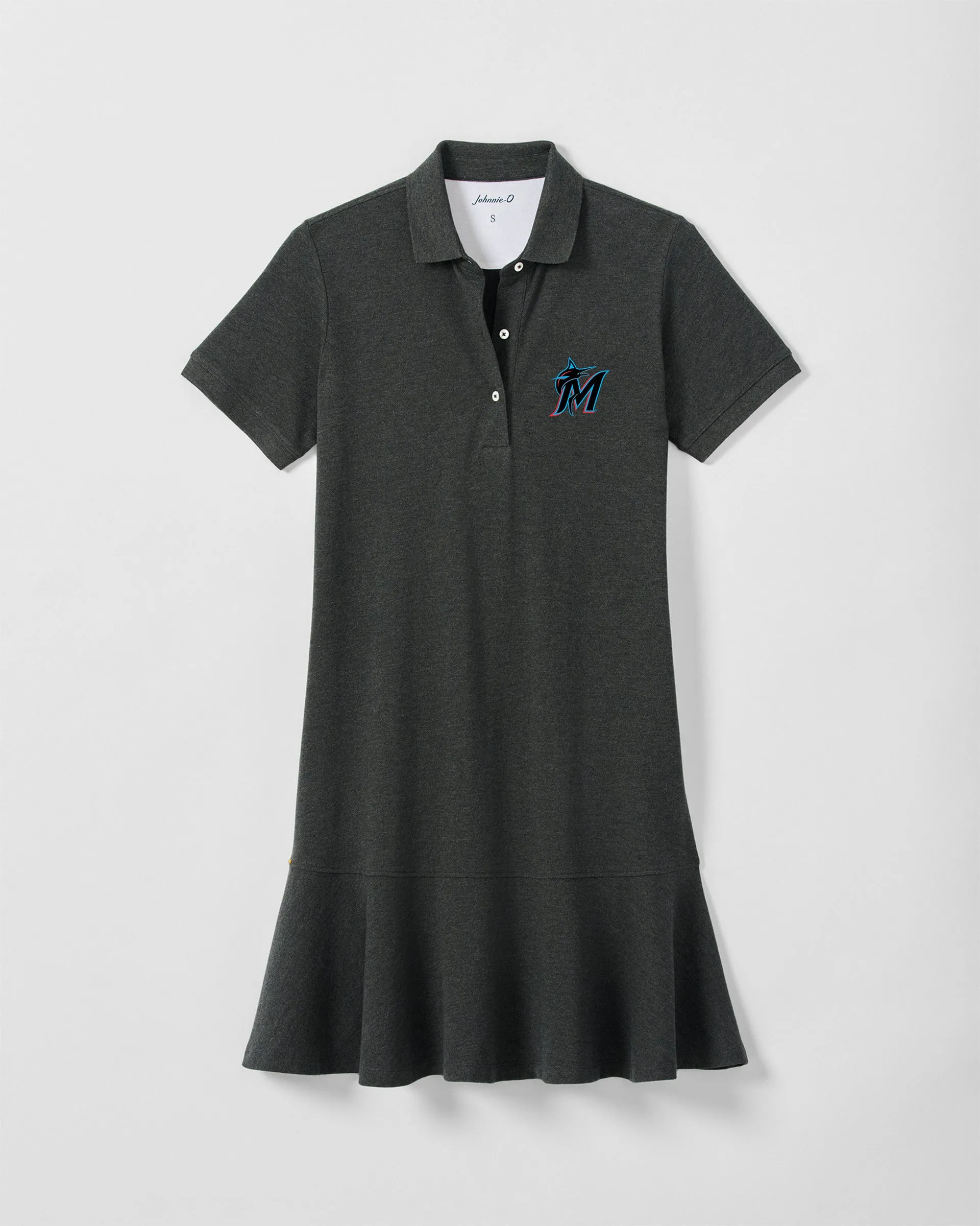 Women's Miami Marlins Janie Pique Mini Polo Dress sold by Johnnie-O
