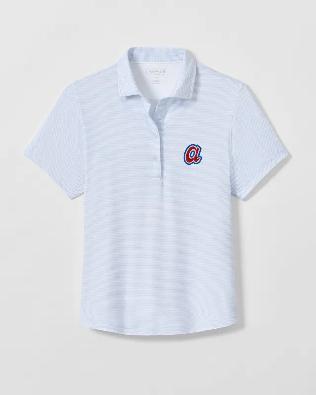 Women's Atlanta Braves Maxine Featherweight Performance Polo - Cooperstown Logo made by Johnnie-O