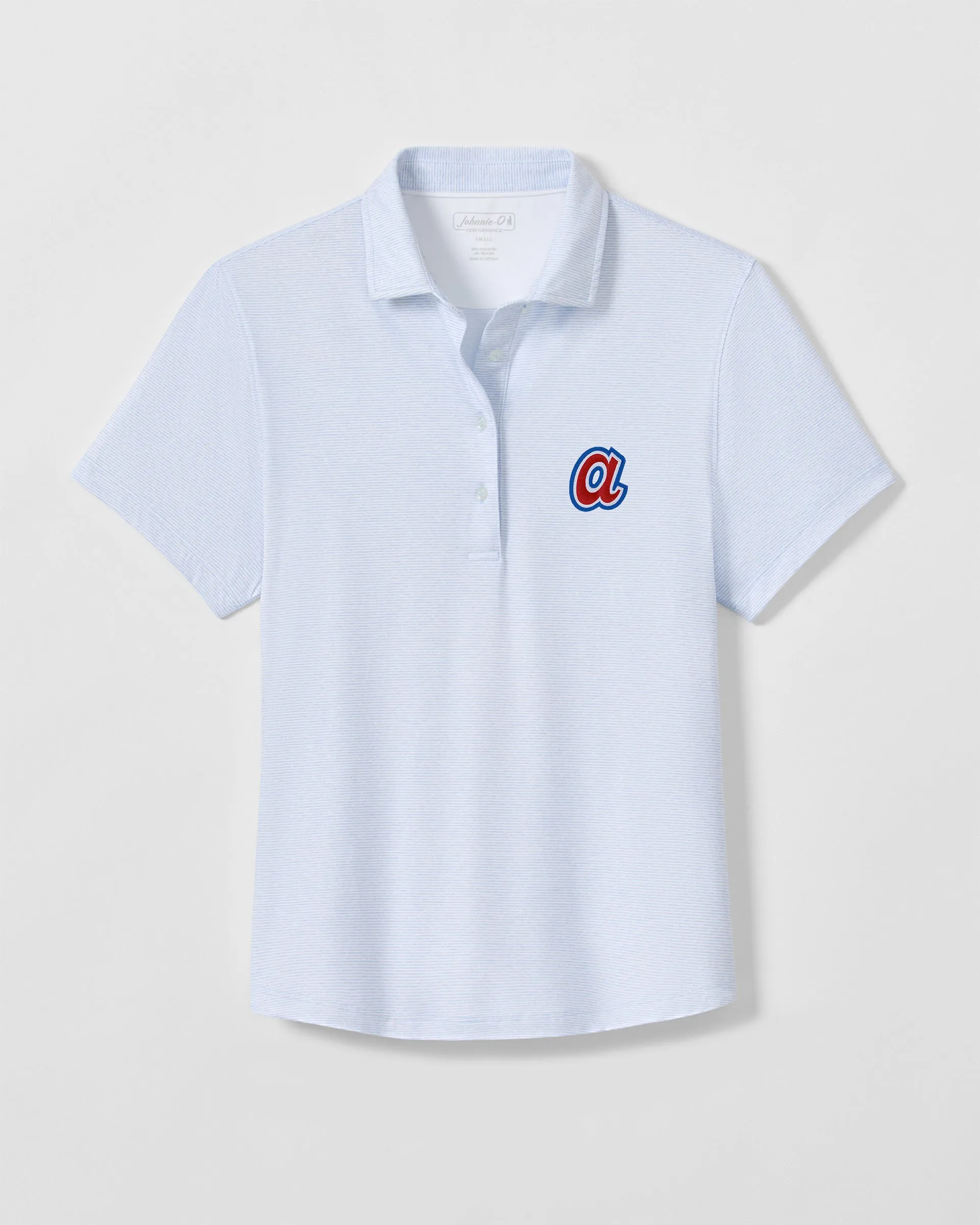 Women's Atlanta Braves Maxine Featherweight Performance Polo - Cooperstown Logo sold by Johnnie-O
