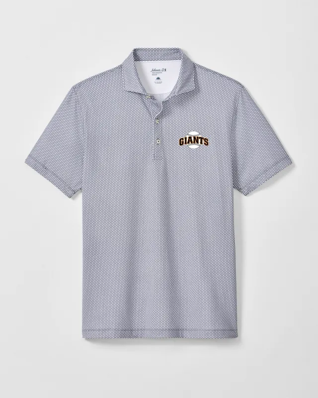 San Francisco Giants Hex Performance Jersey Polo - Cooperstown Logo made by Johnnie-O