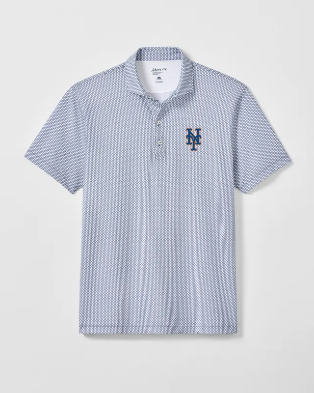New York Mets Hex Performance Jersey Polo made by Johnnie-O