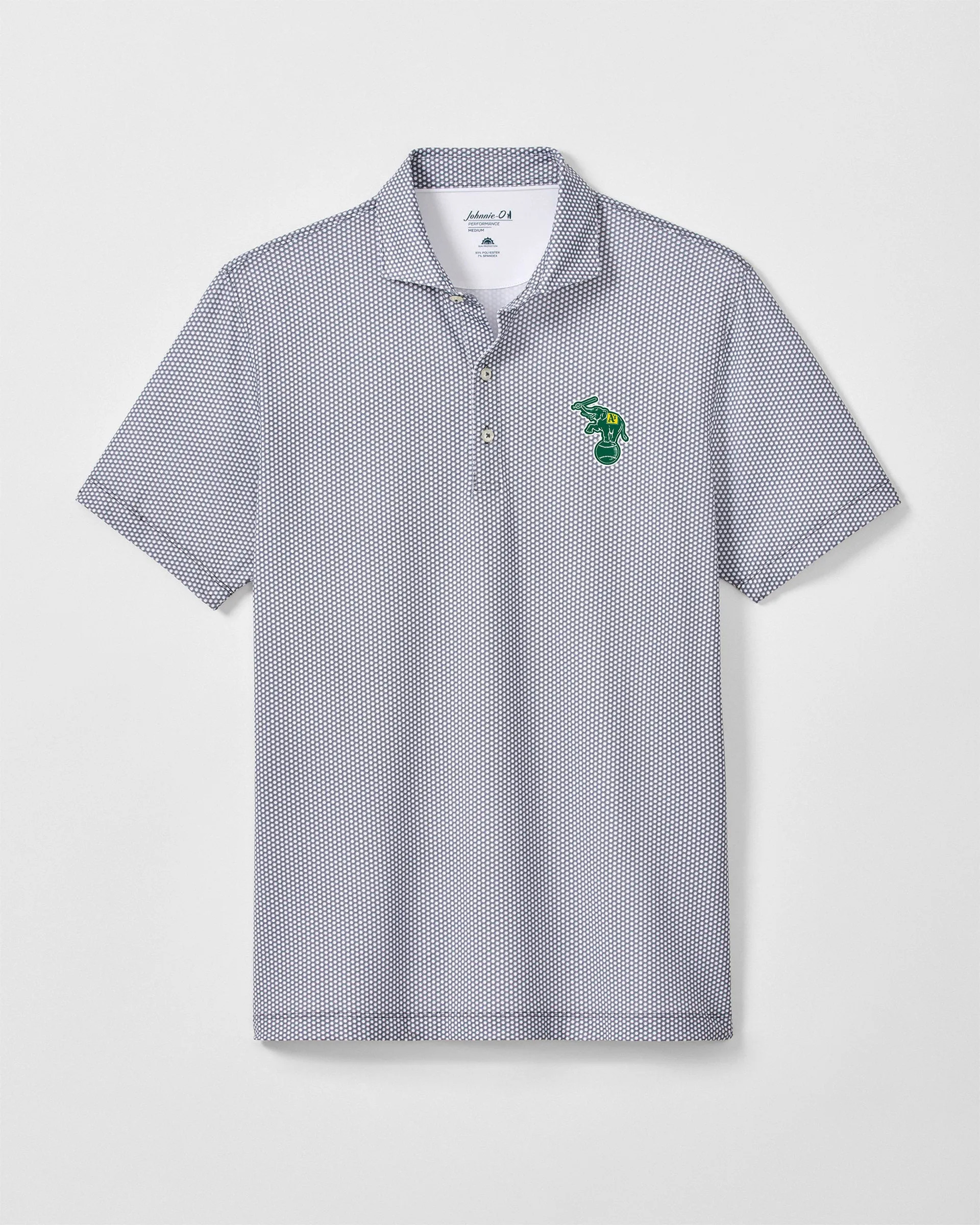 Oakland Athletics Hex Performance Jersey Polo - Cooperstown Logo sold by Johnnie-O
