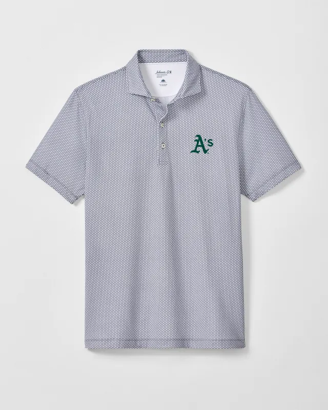 Oakland Athletics Hex Performance Jersey Polo made by Johnnie-O