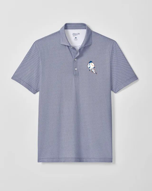 New York Mets Crosslink Printed Performance Jersey Polo - Cooperstown Logo made by Johnnie-O