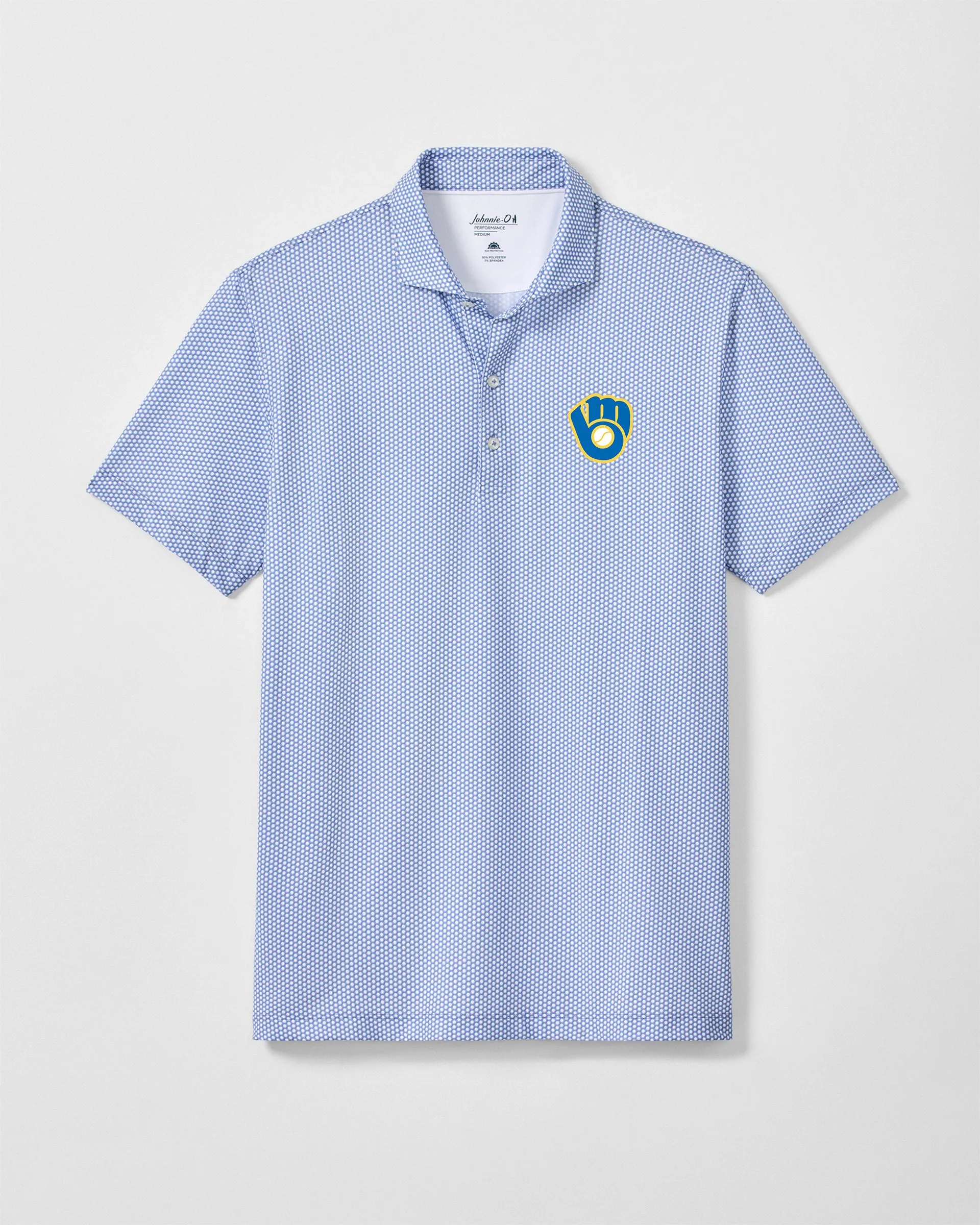 Milwaukee Brewers Hex Performance Jersey Polo - Cooperstown Logo sold by Johnnie-O product image thumbnail 2
