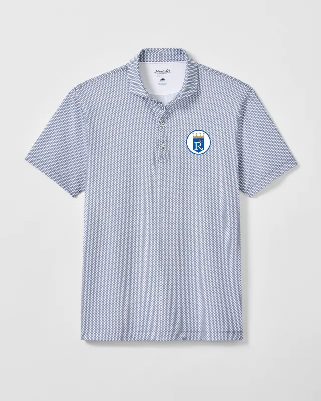 Kansas City Royals Hex Performance Jersey Polo - Cooperstown Logo made by Johnnie-O