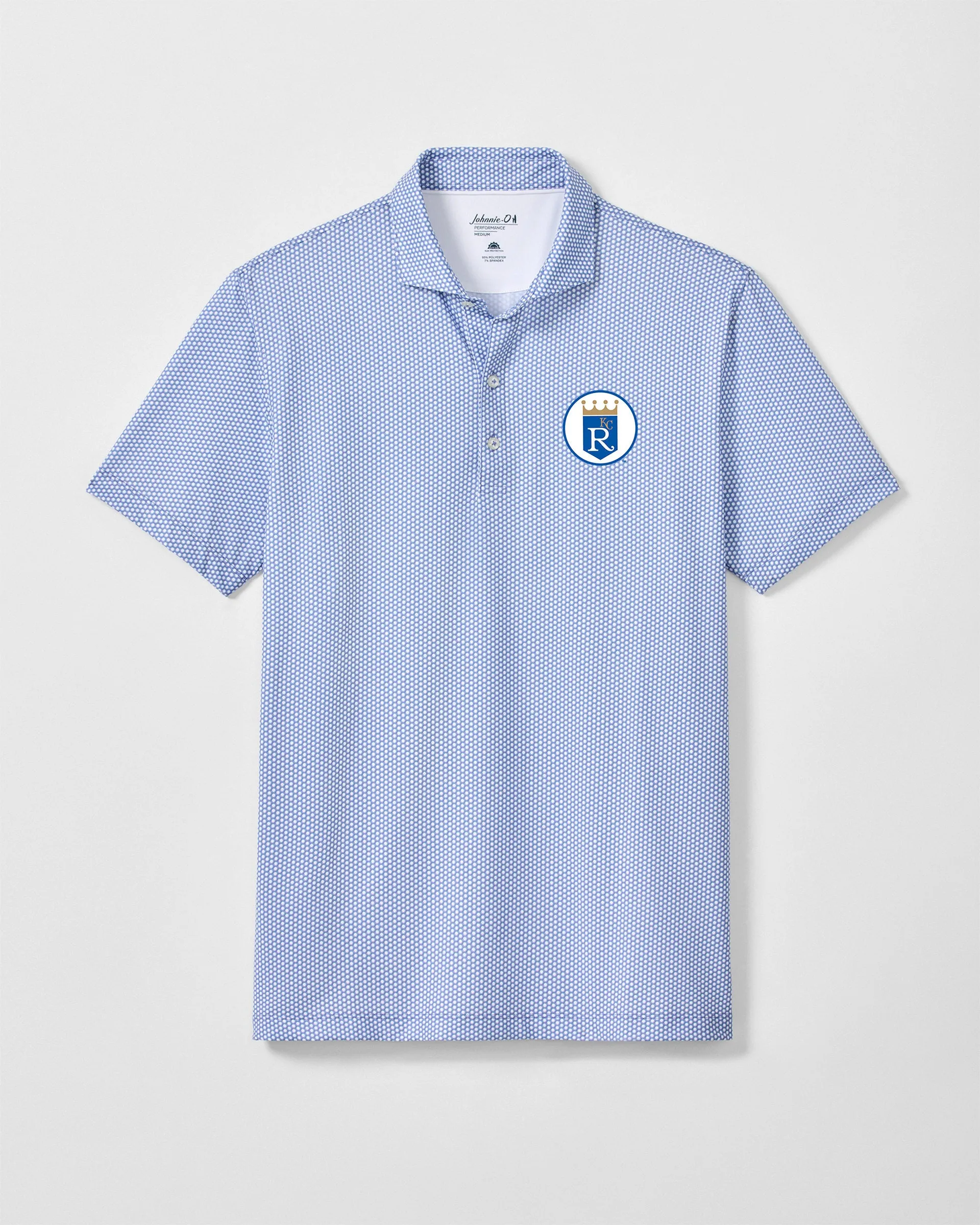 Kansas City Royals Hex Performance Jersey Polo - Cooperstown Logo sold by Johnnie-O product image thumbnail 2