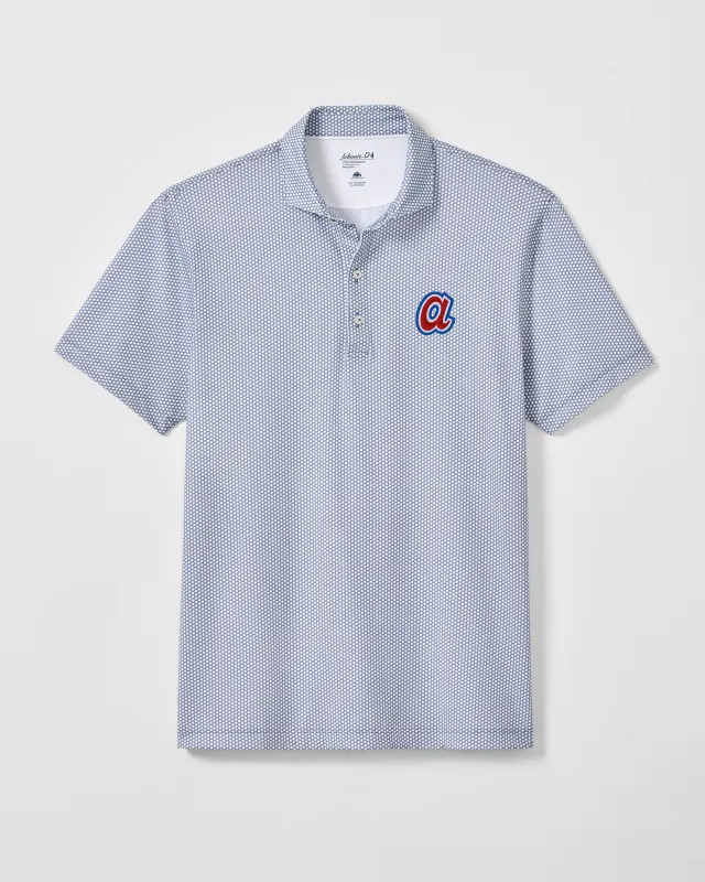 Atlanta Braves Hex Performance Jersey Polo - Cooperstown Logo made by Johnnie-O