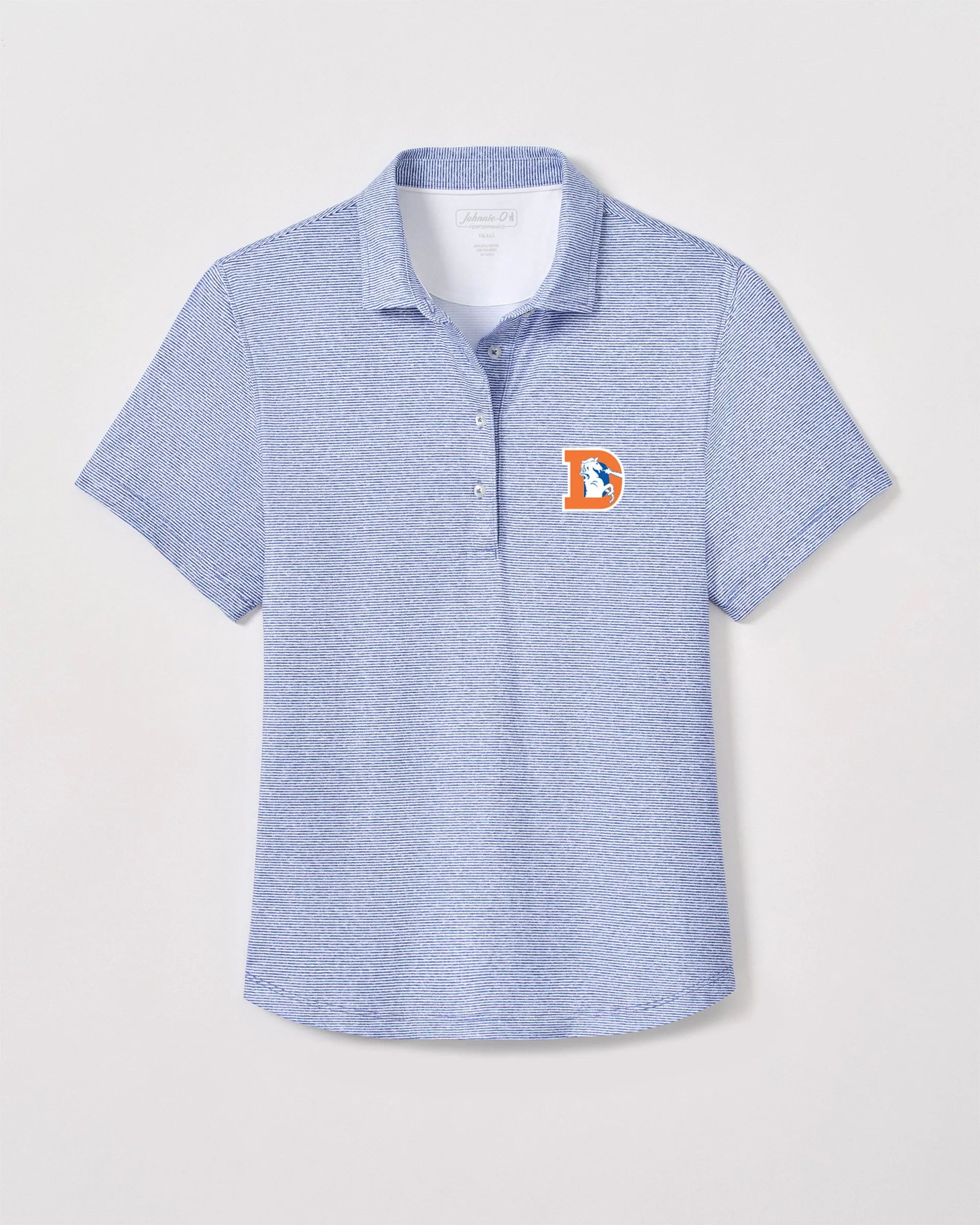 Women's Denver Broncos Maxine Featherweight Performance Polo - Classic Logo sold by Johnnie-O
