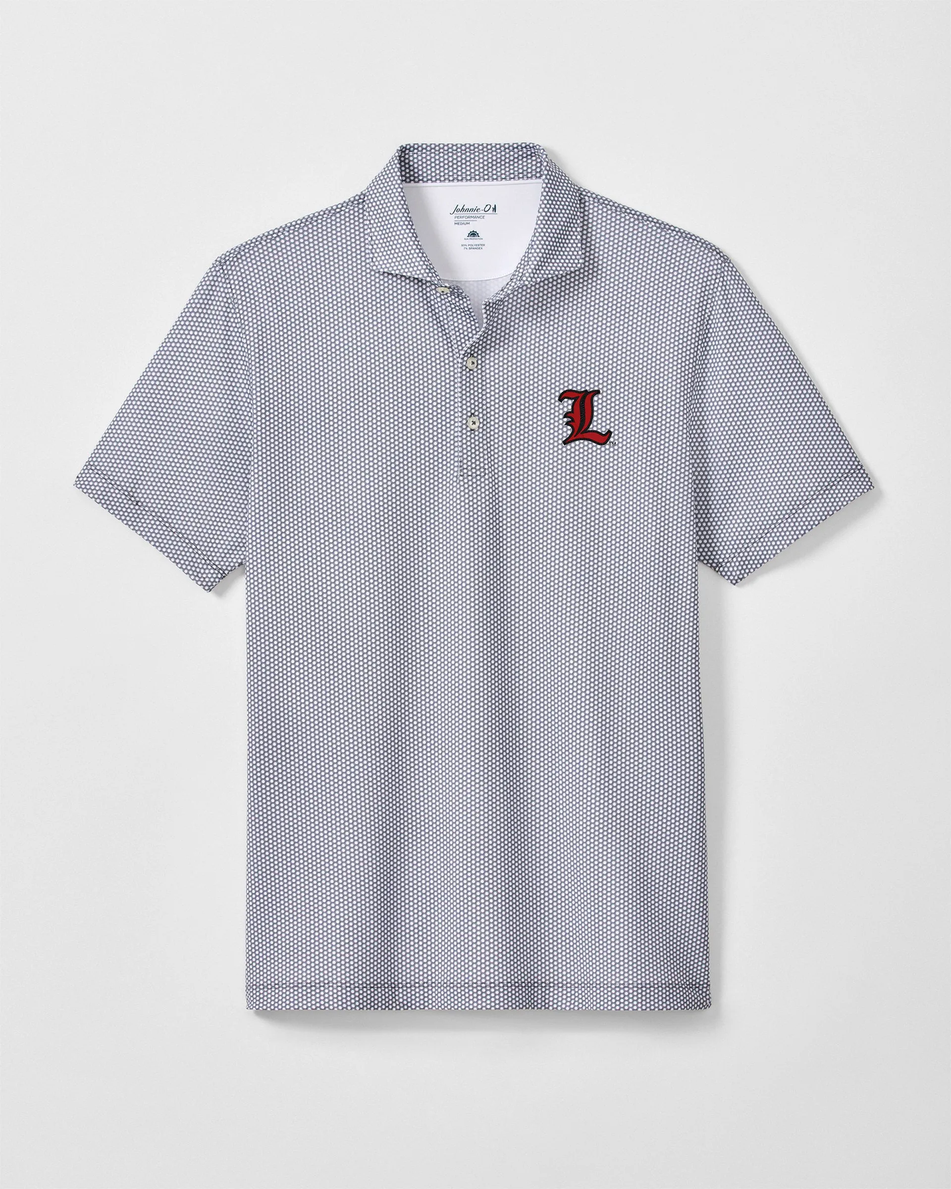 Louisville Hex Performance Jersey Polo - L Logo sold by Johnnie-O