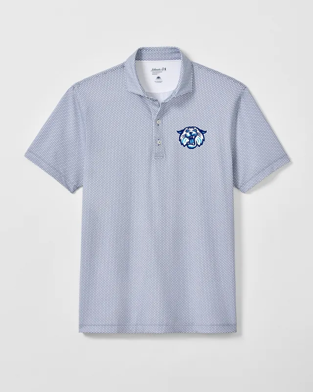 Villanova Hex Performance Jersey Polo- Wildcat Logo made by Johnnie-O