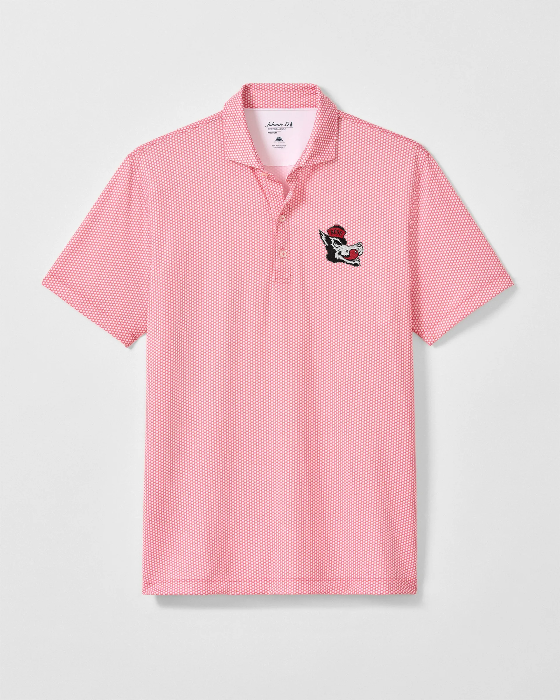 North Carolina State University Hex Performance Jersey Polo- Vault Logo sold by Johnnie-O product image thumbnail 2