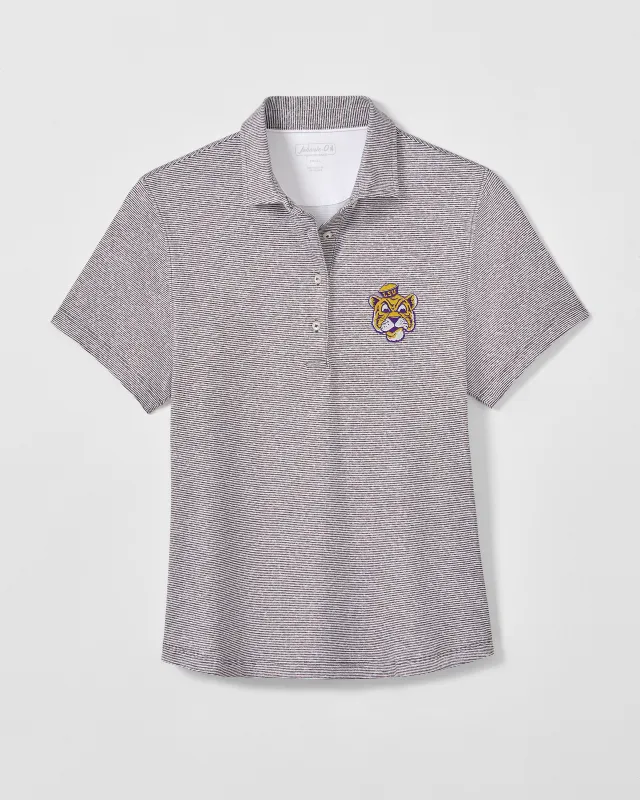 Women's Louisiana State University Vault Maxine Featherweight Performance Polo - Vault Logo made by Johnnie-O