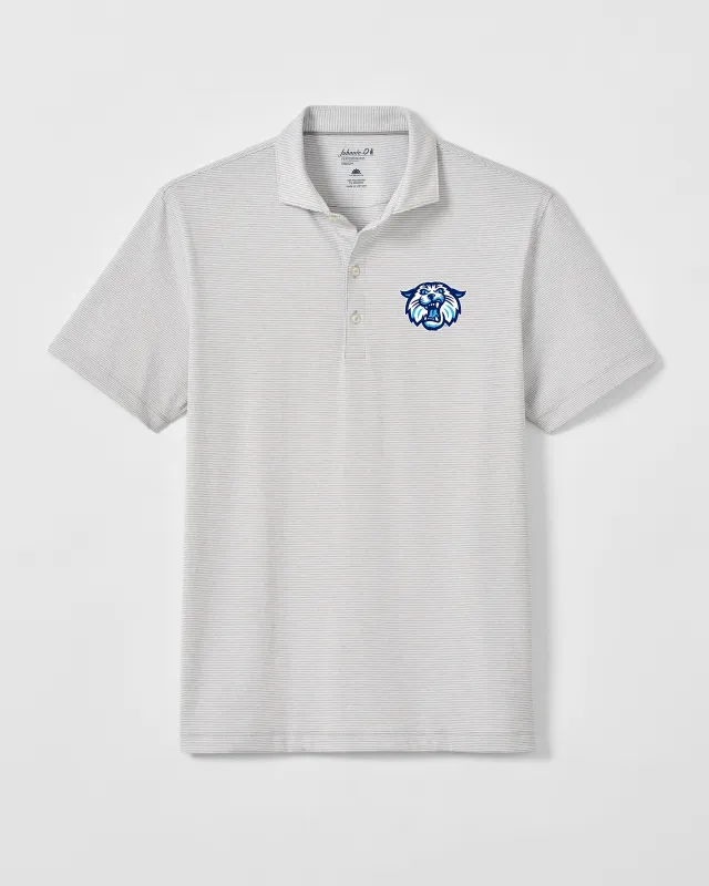 Villanova Lyndon Striped Jersey Performance Polo- Wildcat Logo made by Johnnie-O